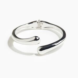 New! Anthropologie Petite Moments Silver Thin Livorno Cuff Bracelet NWOT